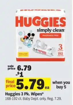 Meijer Huggies 3 Pk. Wipes offer