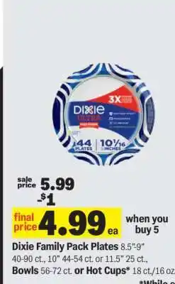 Meijer Dixie Family Pack Plates offer
