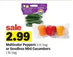Meijer Multicolor Peppers or Seedless Mini Cucumbers offer