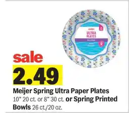 Meijer Meijer Spring Ultra Paper Plates or Spring Printed Bowls offer