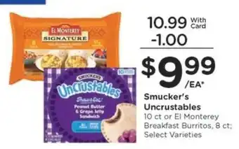 Kroger Smucker's Uncrustables offer