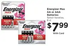 Kroger Energizer Max AA or AAA Batteries offer