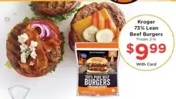 Kroger Kroger 73% Lean Beef Burgers offer