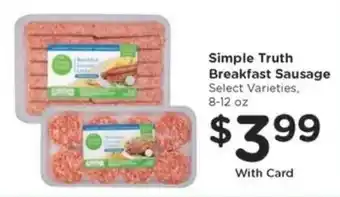 Kroger Simple Truth Breakfast Sausage offer