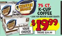 Ollie's 75 CT. K-CUP COFFEE offer