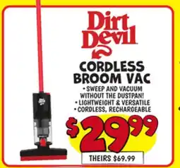 Ollie's CORDLESS BROOM VAC offer