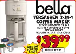 Ollie's BELLA VERSABREW 2-IN-1 COFFEE MAKER offer