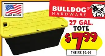 Ollie's BULLDOG HARDWARE 27 GAL. TOTE offer