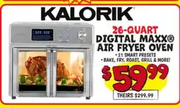 Ollie's 26-QUART DIGITAL MAXX AIR FRYER OVEN offer