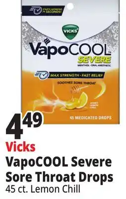Ocean State Job Lot VapoCOOL Severe Sore Throat Drops offer