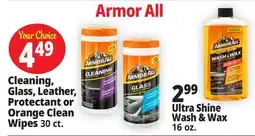 Ocean State Job Lot Armor All Cleaning Glass, Leather, Protectant or Orange Clean Wipes offer