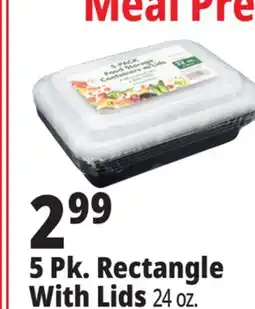 Ocean State Job Lot Deli Storage 24 oz Round Containers with Lids 5 Count offer