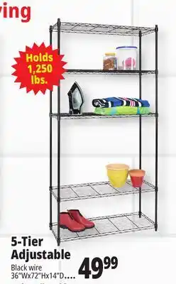 Ocean State Job Lot 5-Tier Household Wire Shelving offer