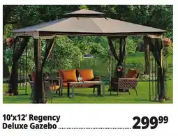 Ocean State Job Lot Regency II 10' x 12' Gazebo with Netting Brown offer