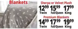 Ocean State Job Lot Blankets Sherpa or Velvet Plush offer