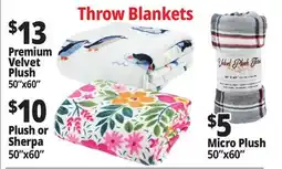 Ocean State Job Lot Throw Blankets offer