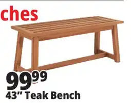 Ocean State Job Lot 43 Teak Bench offer