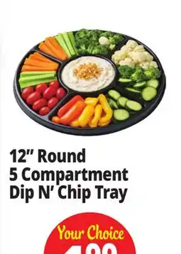 Ocean State Job Lot 12 Round 5 Compartment Dip N' Chip Tray offer
