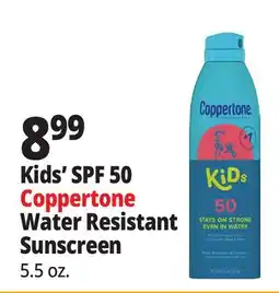 Ocean State Job Lot Kids' SPF 50 Coppertone Water Resistant Sunscreen offer