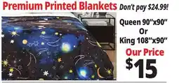 Ocean State Job Lot Premium Printed Blankets offer