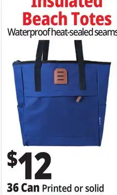 Ocean State Job Lot Insulated Beach Totes Waterproof heat-sealed seams offer