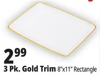 Ocean State Job Lot 3 Pk. Gold Trim Premium Serving Platters offer