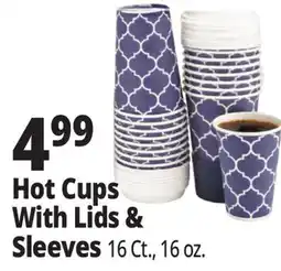 Ocean State Job Lot Hot Cups With Lids & Sleeves offer