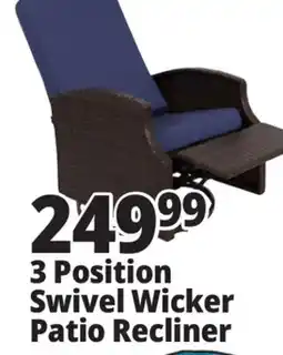 Ocean State Job Lot 3 Position Swivel Recliner Chair offer