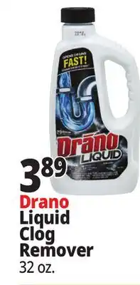 Ocean State Job Lot Drano Liquid Drain Cleaner 32 oz offer