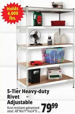 Ocean State Job Lot Method Storage Systems 5-Tier Heavy-Duty Rivet Shelving Unit 48 x 71 offer