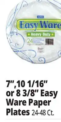 Ocean State Job Lot Aspen Easy Ware 10.25 Heavy-Duty Paper Plates 24 Count offer