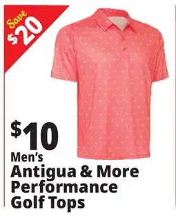 Ocean State Job Lot Men's Antigua & More Performance Golf Tops offer