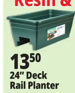 Ocean State Job Lot Green Deck Rail Planter 24 offer
