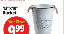 Ocean State Job Lot Tall Galvanized Steel Bucket With Rope Handles offer