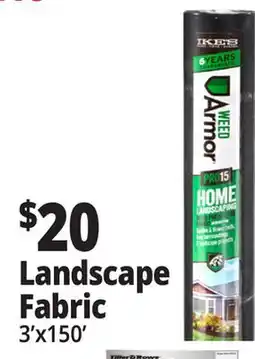 Ocean State Job Lot Ike's Home Landscaping Weed Prevention Fabric 3' x 150' offer