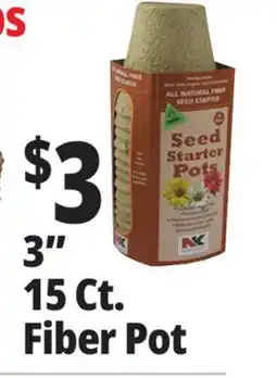 Ocean State Job Lot NK Lawn & Garden All Natural Fiber 3 Round Seed Starter Pots 15 Pots offer