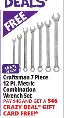 Ocean State Job Lot Craftsman 7 Piece 12 Pt. Metric Combination Wrench Set offer