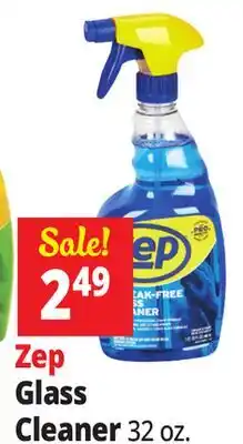 Ocean State Job Lot ZEP Streak-Free Glass Cleaner 32 oz offer