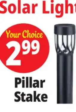 Ocean State Job Lot Solar Light Pillar Stake offer