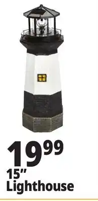 Ocean State Job Lot Solar Lighthouse with Rotating LED Light 15 offer