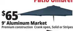 Ocean State Job Lot 9' Aluminum Market Umbrella with Tilt offer