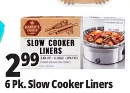 Ocean State Job Lot Baker's Choice Slow Cooker Liners 6 Count offer