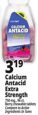 Ocean State Job Lot Calcium Antacid 750 mg Tablets 96 Count offer