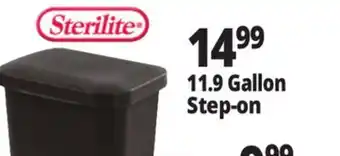 Ocean State Job Lot Sterilite Step-On Black Wastebasket 11.9 Gal offer