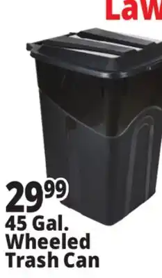 Ocean State Job Lot 45 Gallon Wheeled Trash Can offer