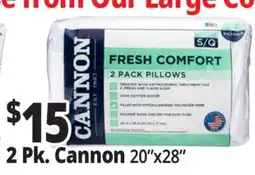 Ocean State Job Lot Cannon Fresh Comfort Bed Pillows offer