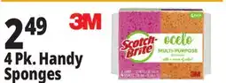 Ocean State Job Lot Scotch-Brite Ocelo Multi-Purpose 3M Sponges 4 Count offer