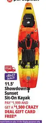 Ocean State Job Lot Perception Showdown 11.5 Fishing Pedal Kayak Dapper offer