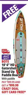 Ocean State Job Lot BOTE 10' x 6 HD Gatorshell Stand Up Paddle Board with Paddle Classic Cypress offer