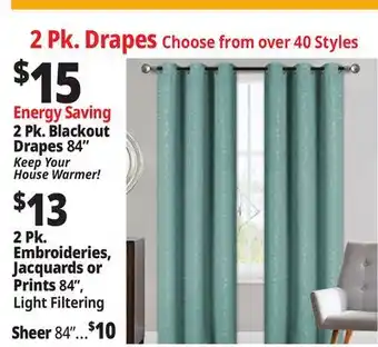 Ocean State Job Lot 2 Pk. Drapes offer